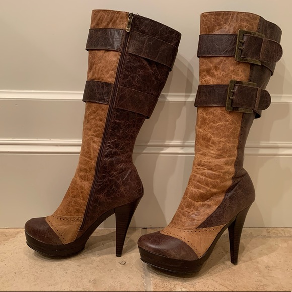 TWO LIPS Pandi Platform Buckle Boots, Size 9-1/2 - Picture 3 of 13